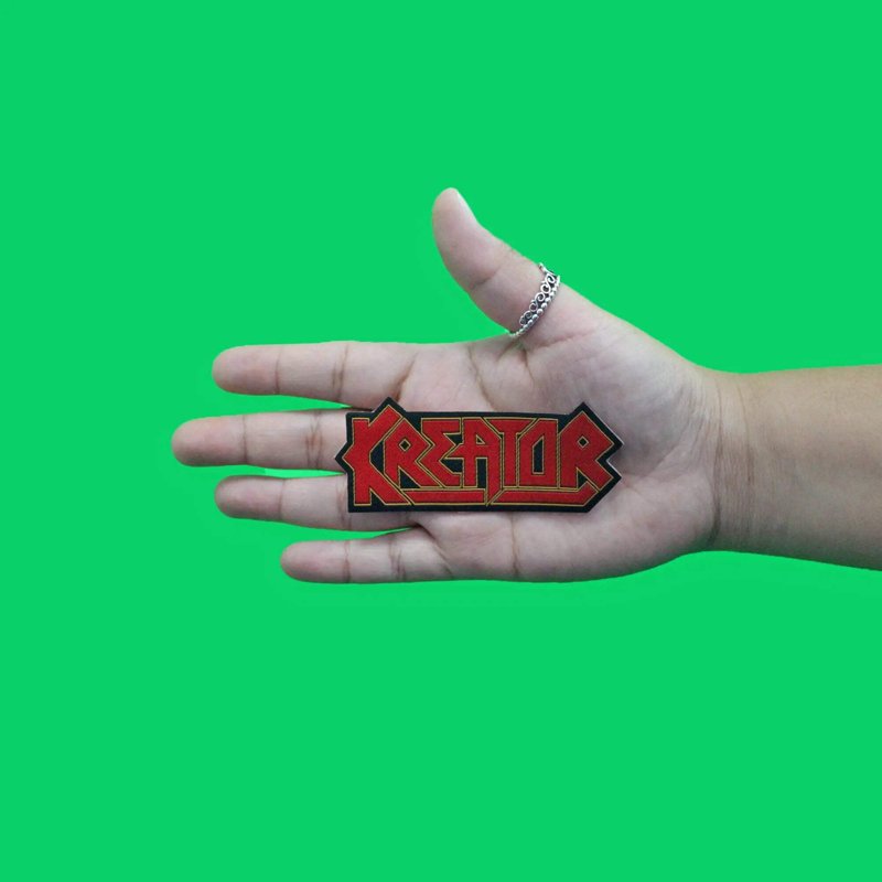 Official Red Kreator Logo Patch - Embroidered Denim & Hat Customization
