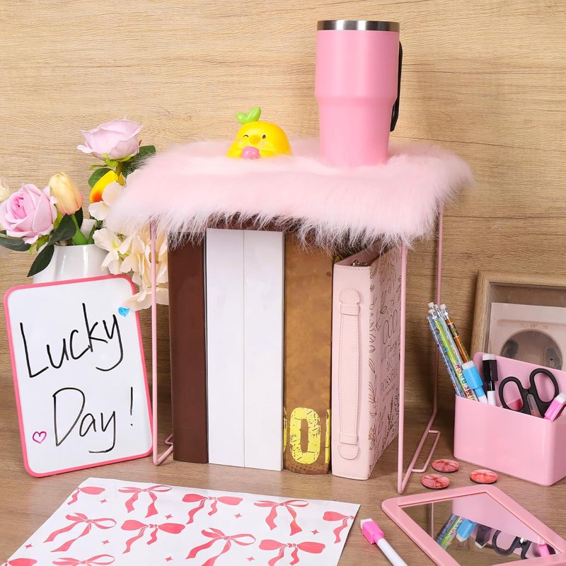 Pink Locker Accessories Kit 14 Pcs Back to School Locker Decor Organizer Supplies