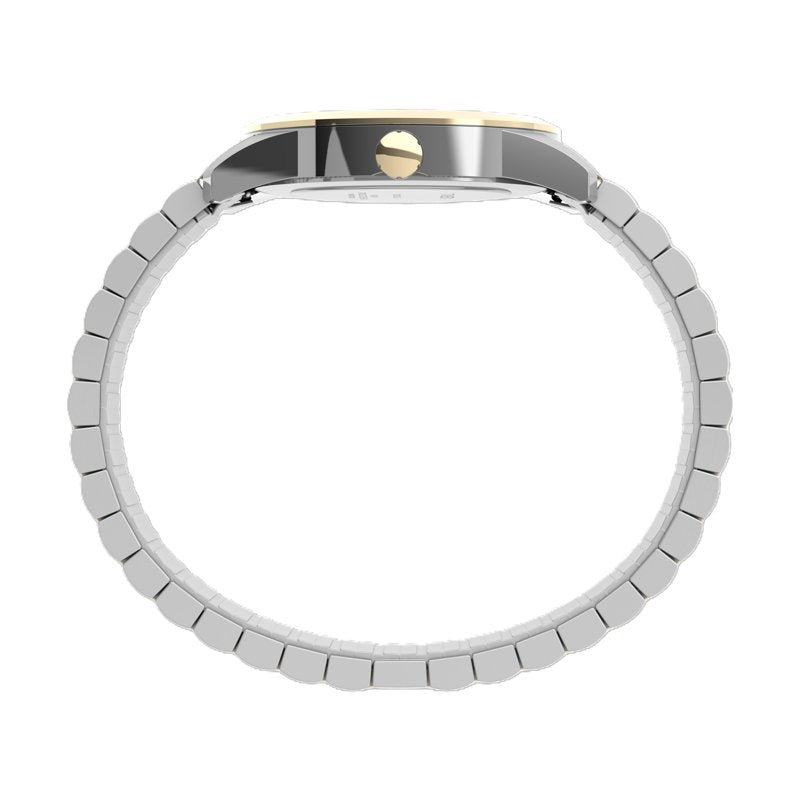 Timex Men's 30mm Gold and Silver Dress Wristwatch - Water-Resistant, Indiglo