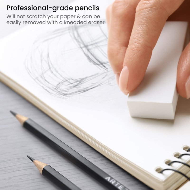 Graphite Drawing Pencils Set 12 Colors 6B to 4H for Sketching and Shading