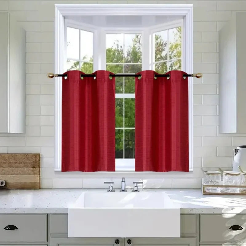 Short Window Grommet Curtain Panels - Foam Backed Privacy & Light Reduction, 28x36 Inches