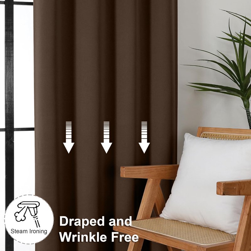 Blackout Curtains 2 Panels Light Blocking Room Darkening Window Drapes