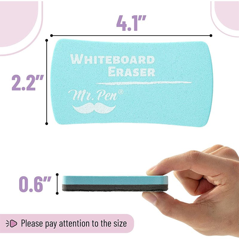 Magnetic White Board Erasers 8 Pack - Pastel Colors, Office & School Supplies