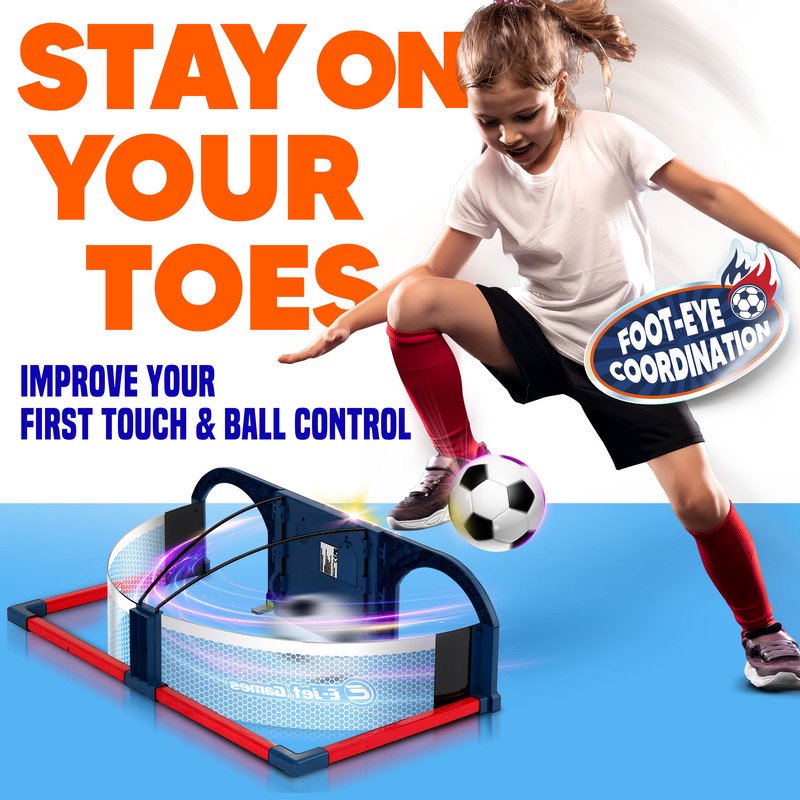 Soccer Trainer Ball Set with Interactive RoundAbout Arcade - Indoor Skill & Reflex Training