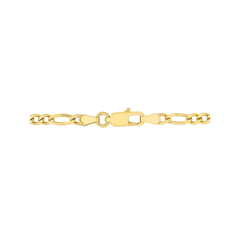 Men's Stainless Steel Figaro Chain Necklace 24 Inch Light Weight Jewelry