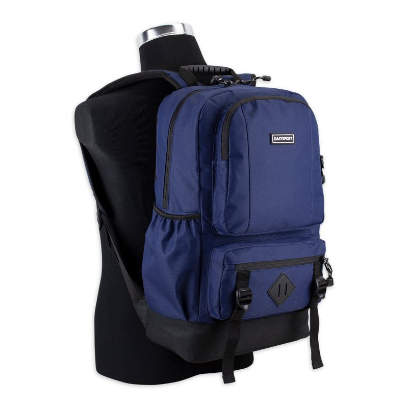 Unisex Laptop Backpack with Multiple Compartments and Water-Resistant Bottom