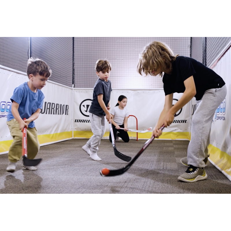 Warrior 27-Inch Mini ABS Hockey Stick for Kids & Adults - Red & Black