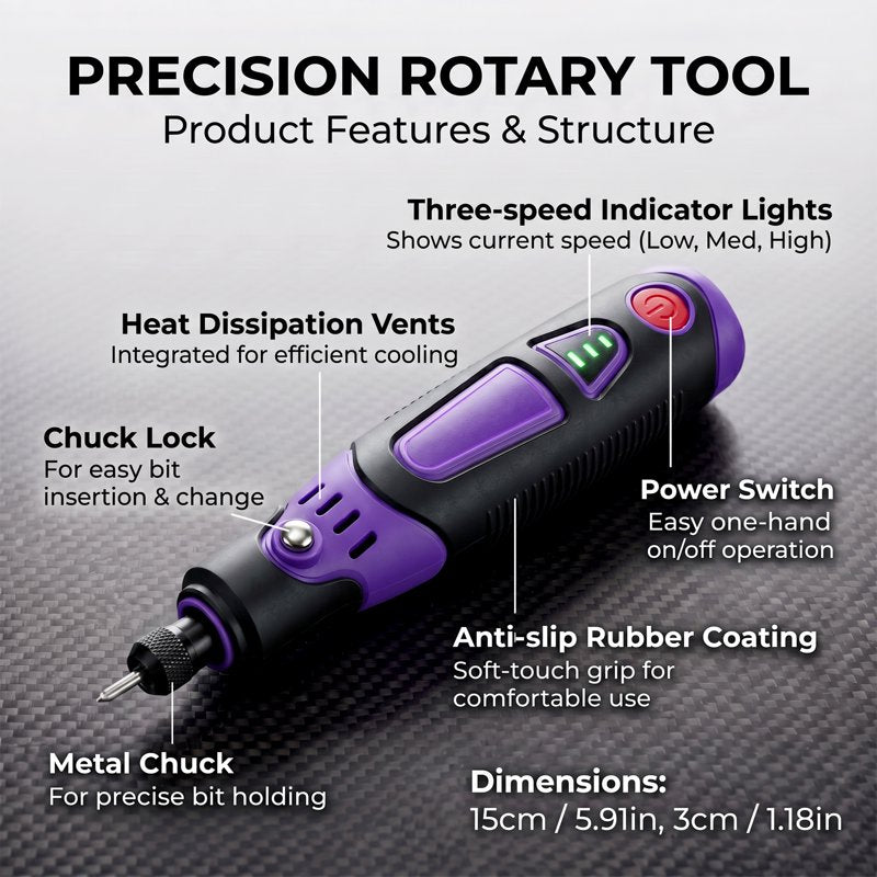 82-in-1 Cordless Engraving Pen Kit with 80 Accessories - Portable Rotary Tool for Wood, Metal, Glass, Jewelry