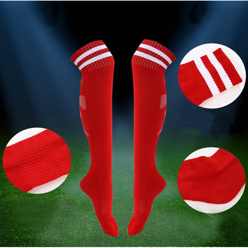 Kids Soccer Socks 10 Pairs Knee High Colorful Athletic Team Socks for Boys Girls