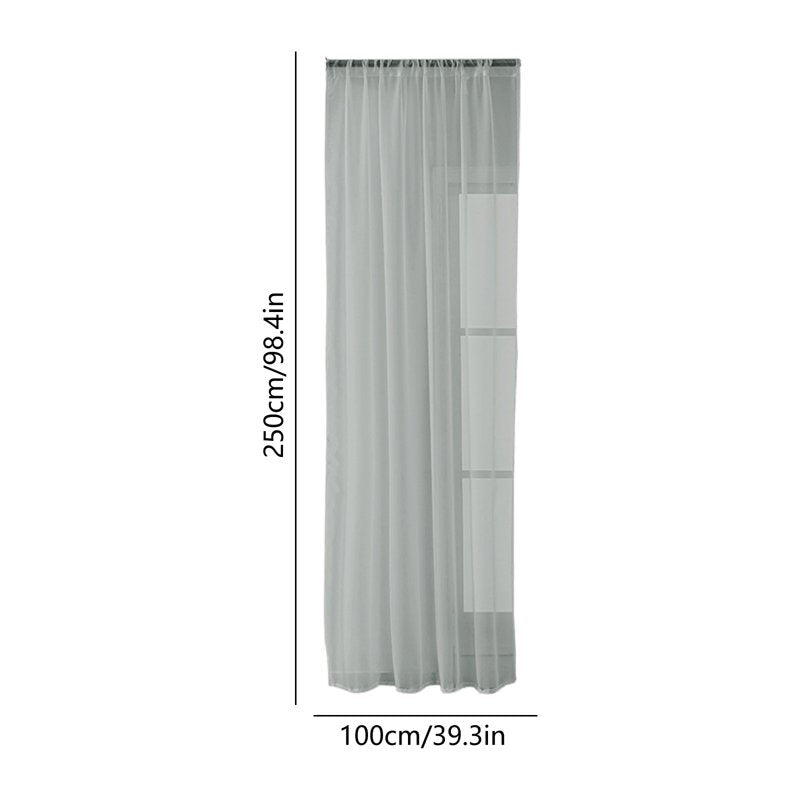 Outdoor Sheer Voile Curtain Waterproof UV Resistant Light Filtering Patio Drapes