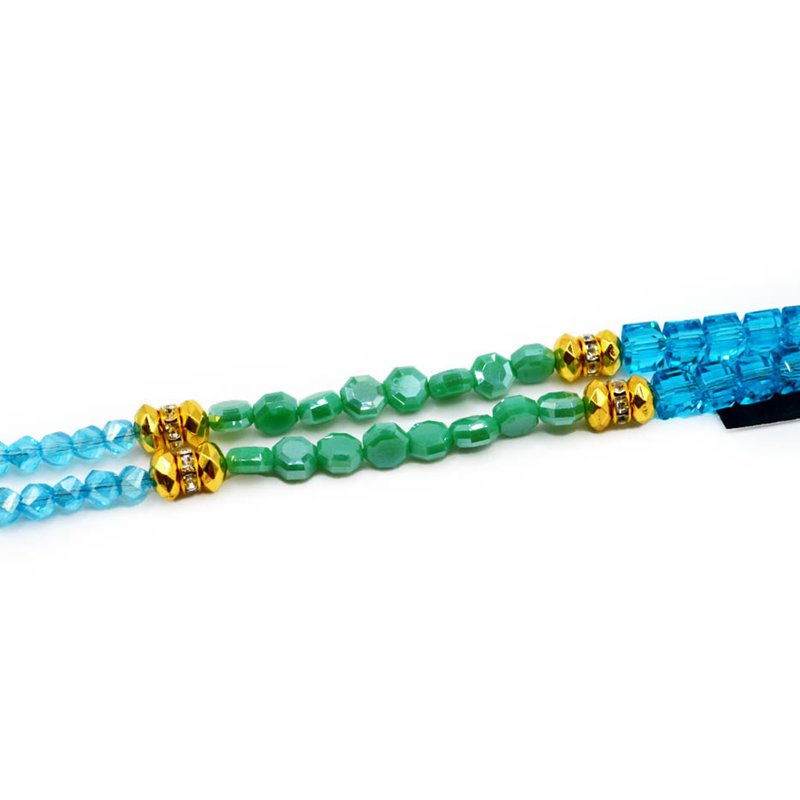 Glass Bead Set - Multi-Purpose Teal Strand Beads for Jewelry Making & Crafts