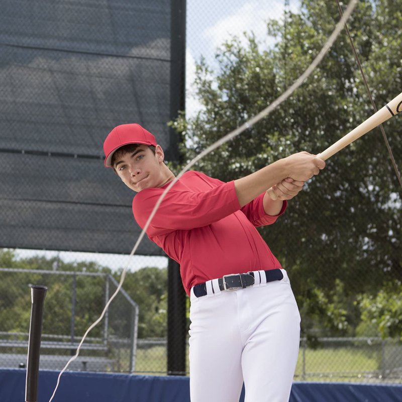 Adjustable Batting Tee Trainer with Rubber Baseball for Baseball & Softball Practice