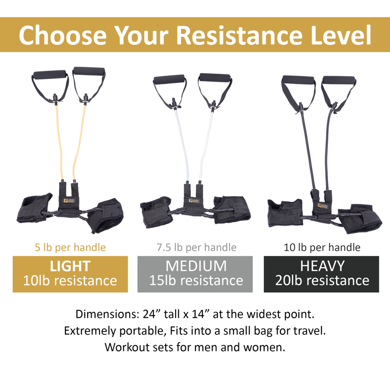 Heavy Resistance Total Body Band Set for Full-Body Workout & Strength Training