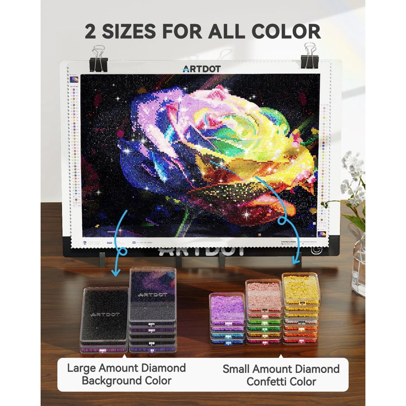 15-Piece Diamond Painting Storage Trays with Lids - Craft Organizer Set