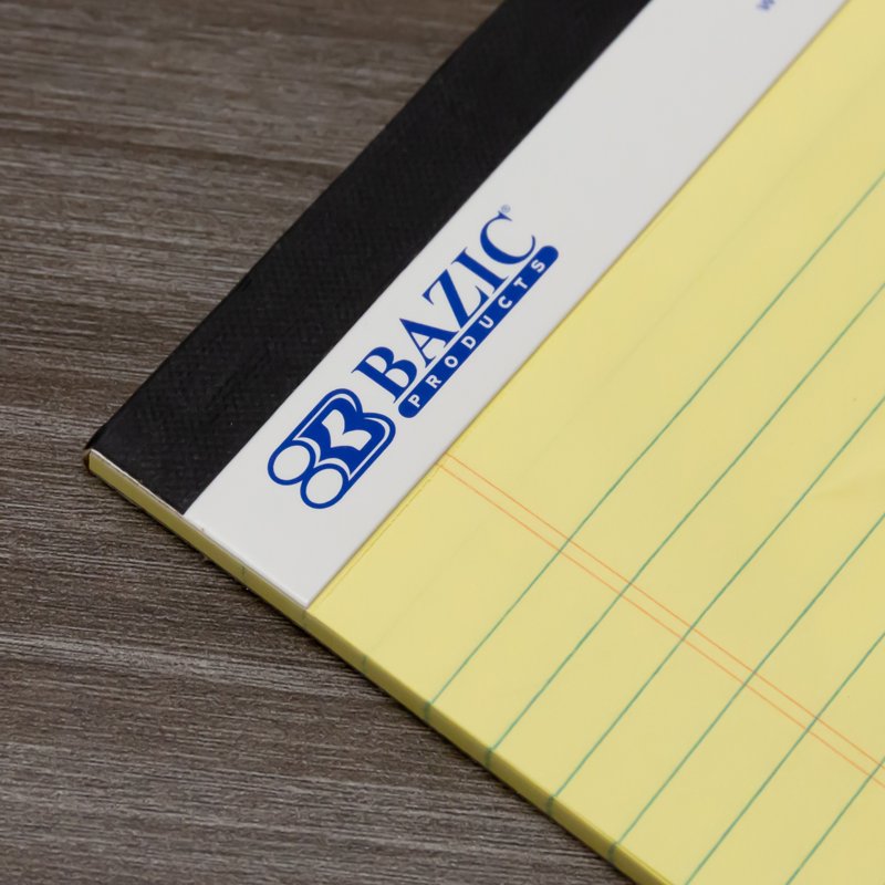 Perforated Writing Pads Set - 2 Canary Junior Legal-Ruled 5x8 Inch Notepads for Notes and Lists