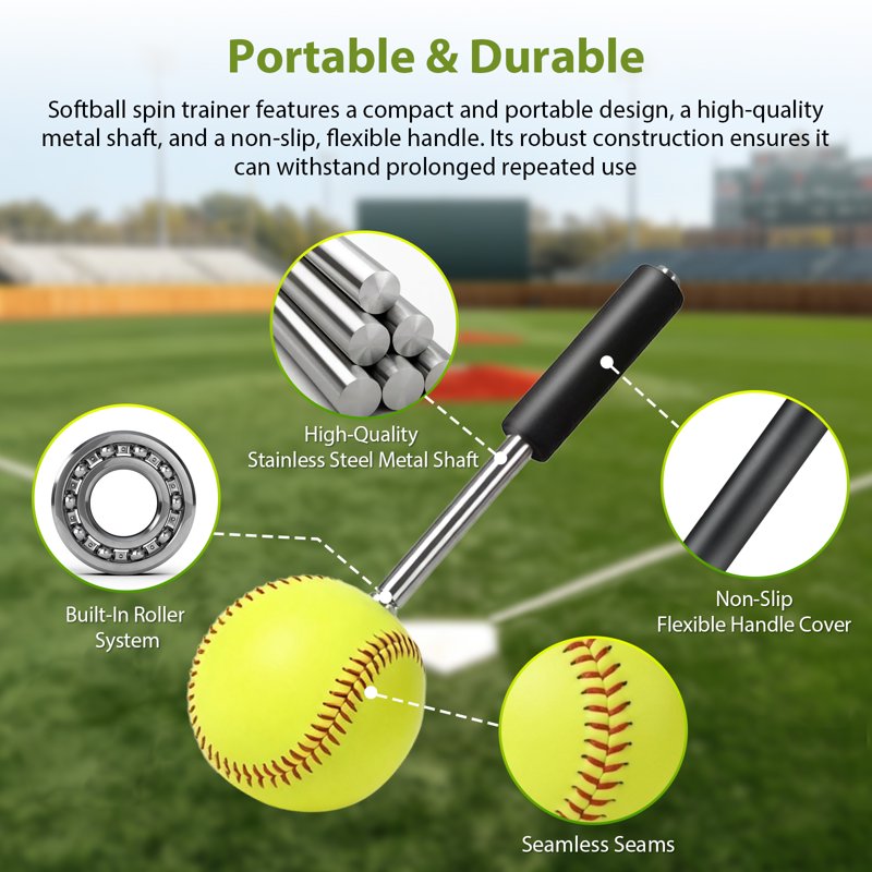 Softball Pitching Trainer Spinner for Finger Strength & Spin Control