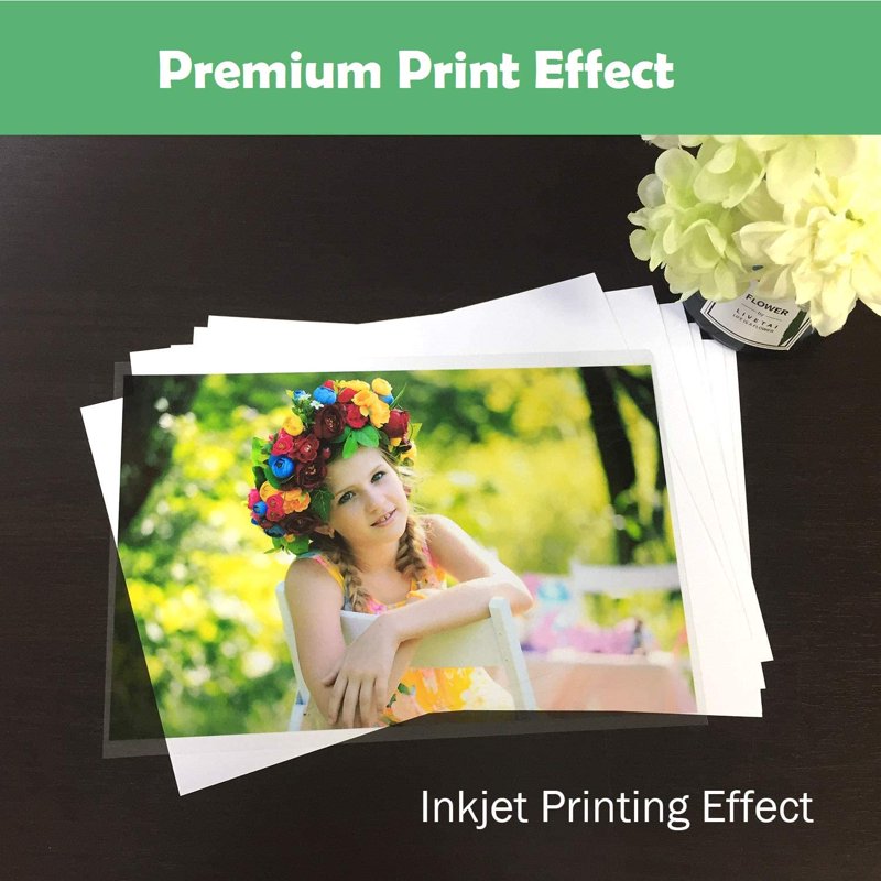 Clear Transparency Film for Inkjet Laser Printer Copier 8.5 x 11 Inch - Multiple Sheets