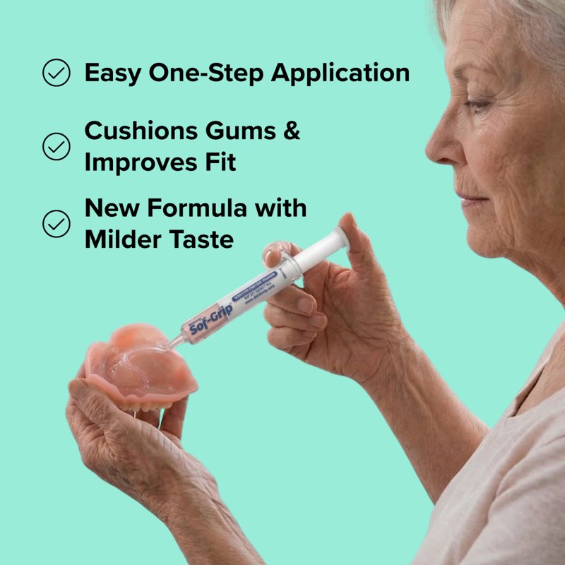 Denture Reliner Kit 2 Pack - Long Lasting Soft Acrylic for Loose Dentures