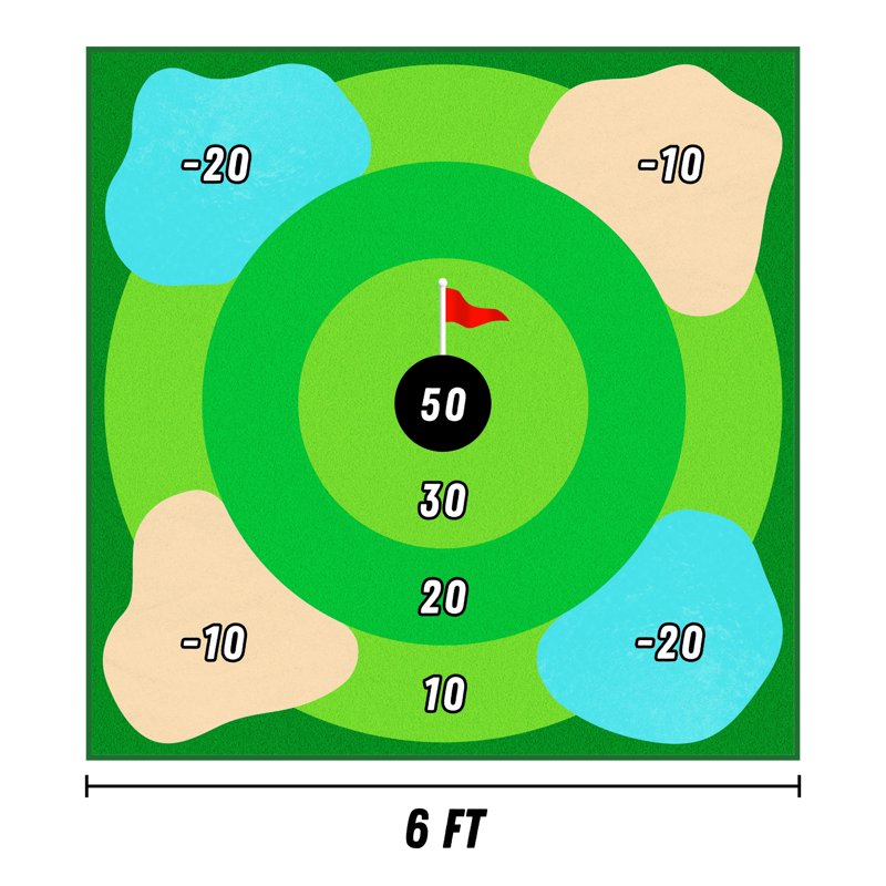 Outdoor Golf Chipping Target Game Set - All Ages Indoor & Outdoor Play