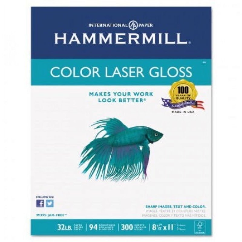 Laser Gloss Paper - Pack of 4, White, Letter Size, Heavyweight, Archival-Quality