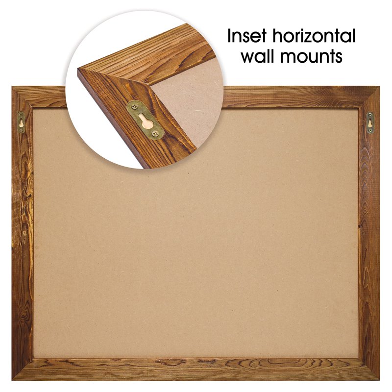 Magnetic Wall Chalkboard Calendar with Rustic Wood Frame - 24x30 in