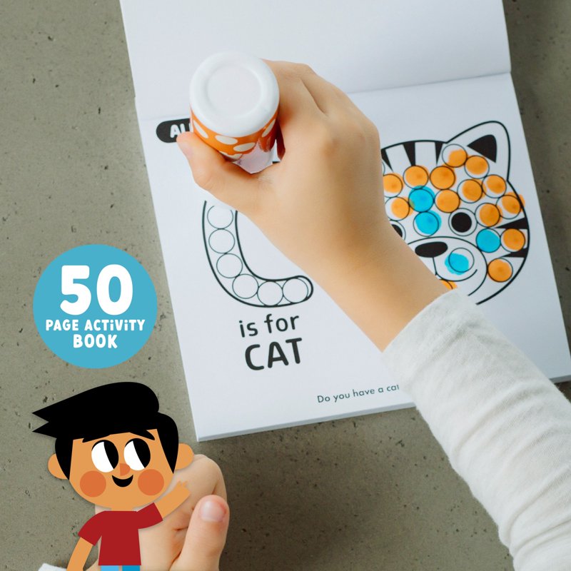 Kids Dot Art Activity Kit with Markers - Creative Art & Learning Set