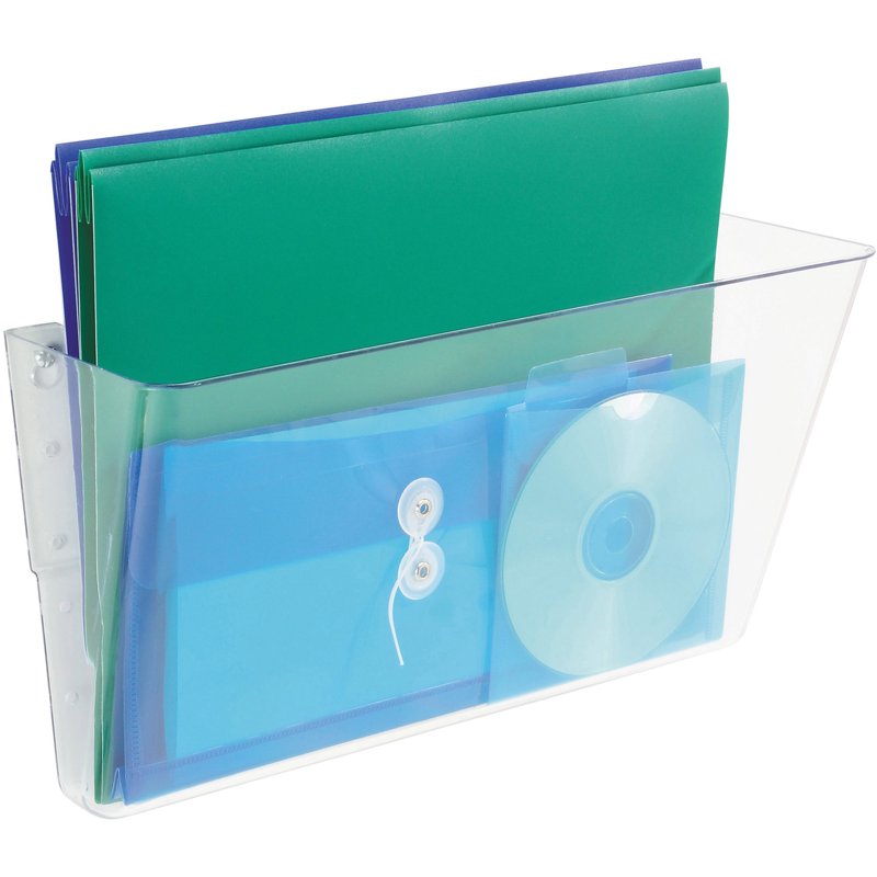 Stackable Document Wall Pocket - Clear, Legal Size, Reusable