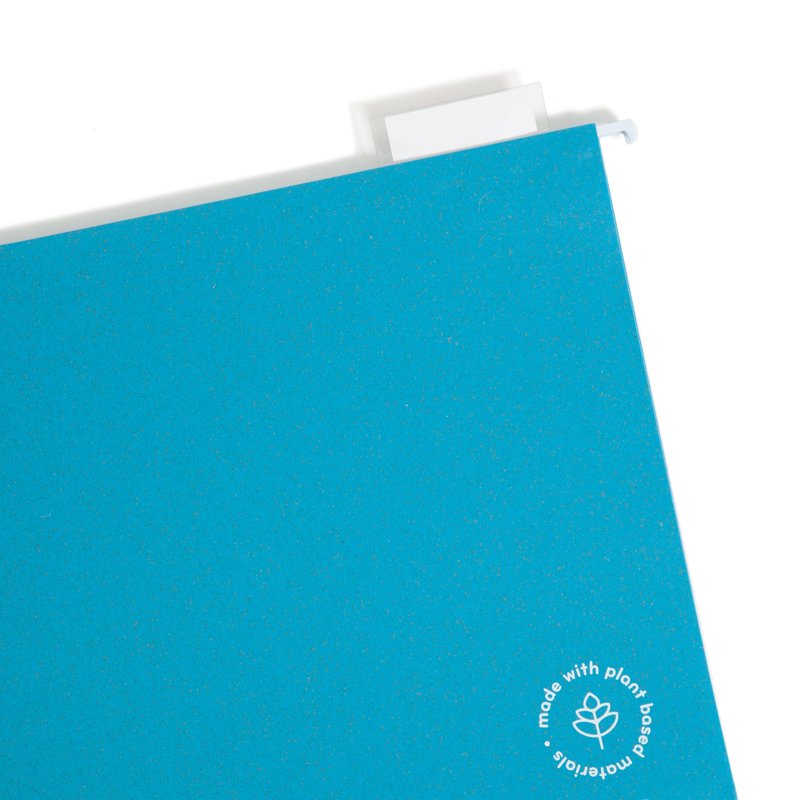 Eco-Friendly Hanging File Folders - Assorted Colors, 6 Pack, 8.5 x 11"