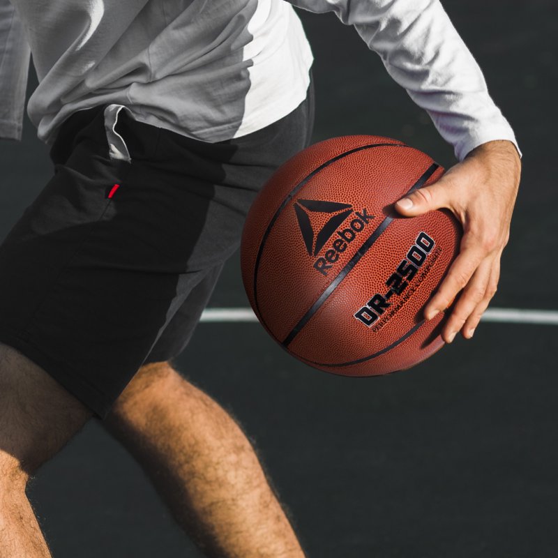 Reebok Size 6 Rubber Basketball for Indoor & Outdoor Play - Includes Pump