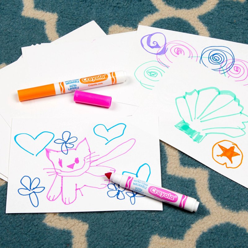 Crayola Washable Markers Set 64 Count with Gel & Window Markers for Kids