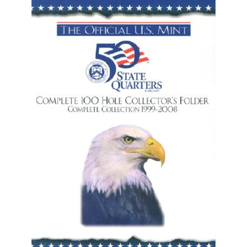 U.S. Mint 50 State Quarters Collector's Folder Complete Collection 1999-2008