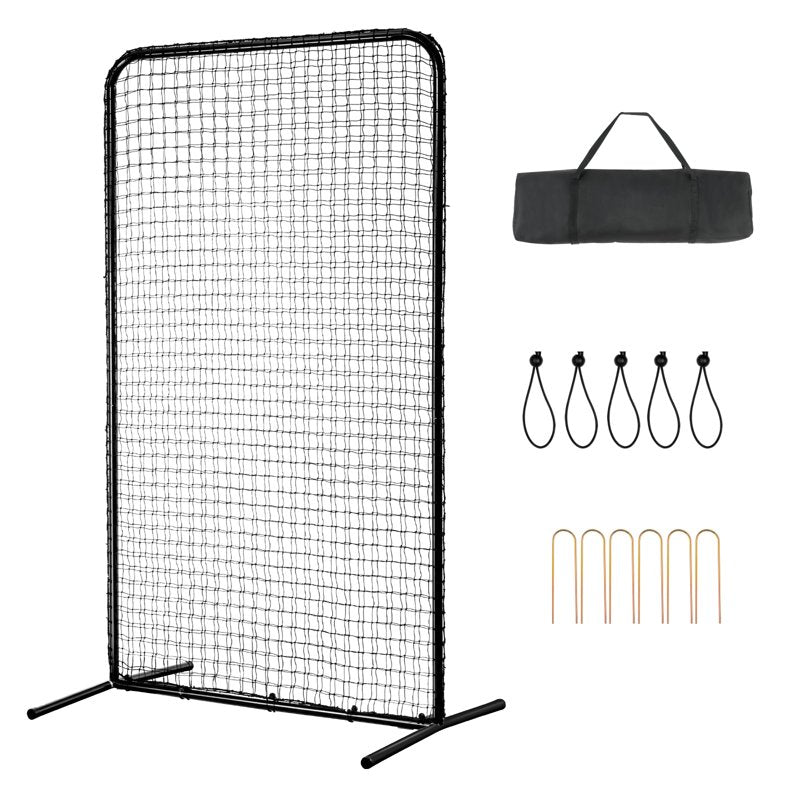 Portable Baseball & Softball Pitching Screen 7x4 ft Safety Net with Carry Bag