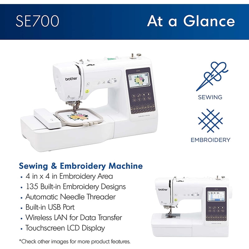 Brother SE700 Sewing and Embroidery Machine with Bonus Bundle - Computerized Quilting and Crafting