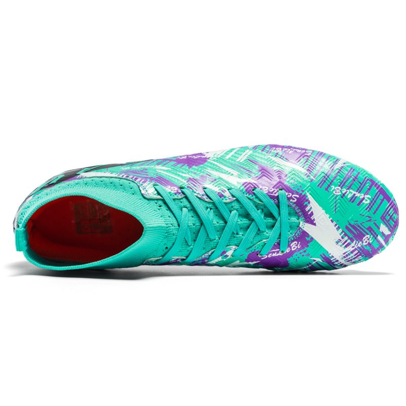 OnyxTrek Unisex High-Top Soccer Cleats – Graphic Printed Football Shoes, EU37 (Men) X2407 AG Green