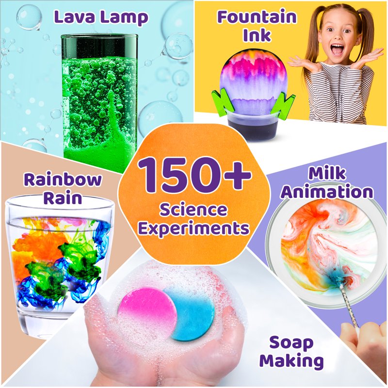 Mega Science Kit for Kids - 150+ Experiments STEM Educational Toy for Ages 6-14