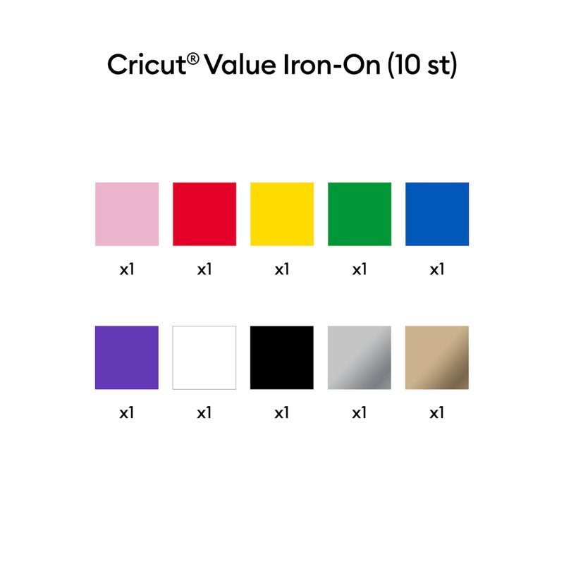 Cricut Rainbow Iron-On Transfer Sheets - 12 in x 3 ft, 10 Pack for Fabric Projects