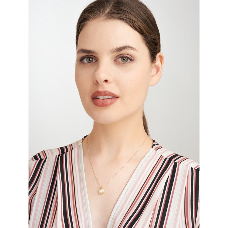 Love Knot Pendant Necklace with Created Opal - Gold Plated Sterling Silver, Gift for Women