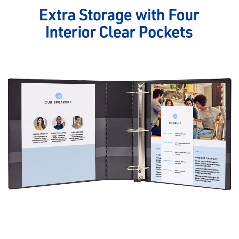 Heavy-Duty 2-Inch White Binder with EZD Rings - 540 Sheet Capacity