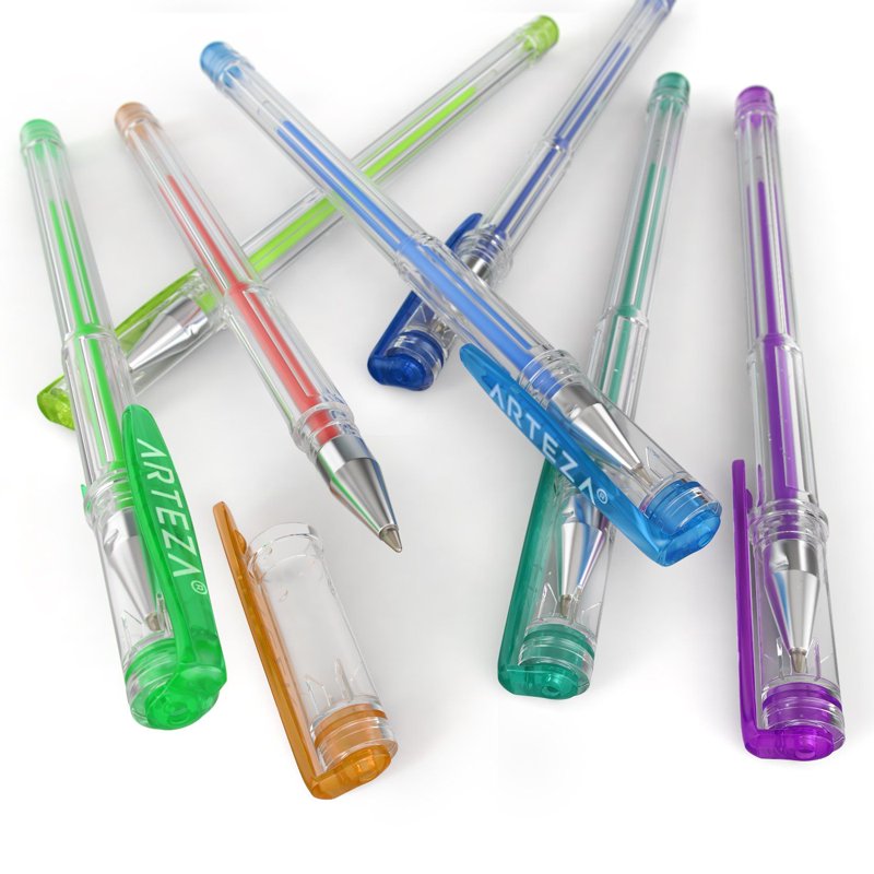 Gel Ink Pen Set 60 Colors - Metallic, Neon, Glitter, Pastel for Art & Writing