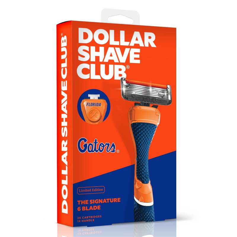 Men's 6-Blade Razor Starter Set with Reusable Handle and Blades