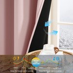 Blackout Curtains 2 Panels Thermal Insulated Room Darkening for Living Room & Bedroom