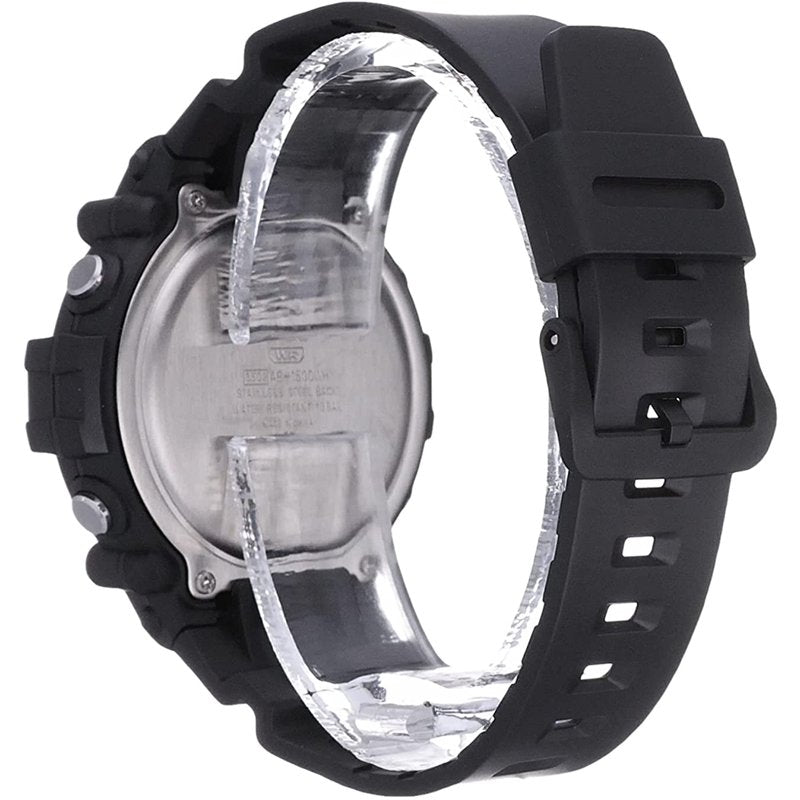 Digital Watch for Men with Large Wide Face and Resin Strap - Water Resistant 100M