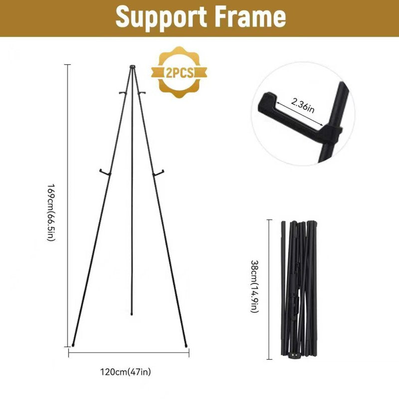 Adjustable Foldable Art Easel Stand for Painting & Display, 2 Pack
