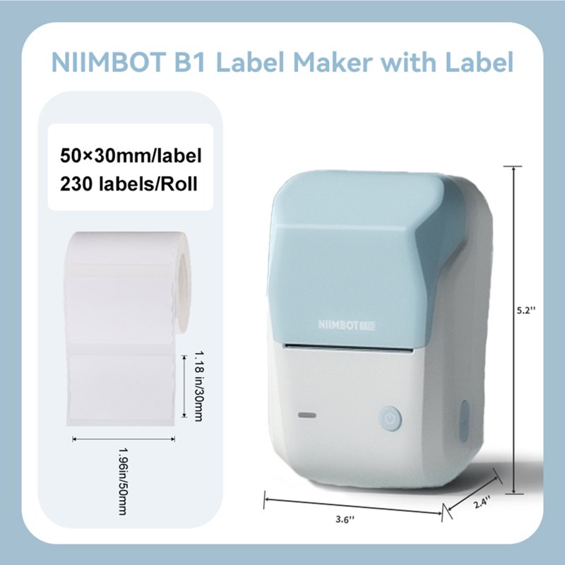Bluetooth Label Maker 2 Inch Portable Printer for Office & Home Use