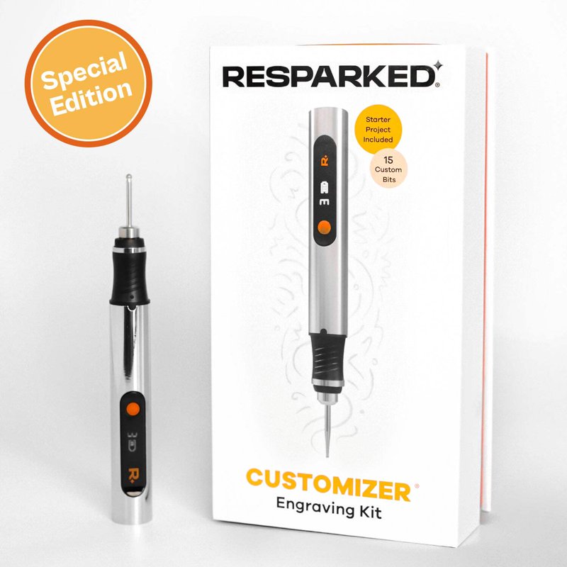 DIY Engraving Starter Kit with 15 Bits, Practice Materials & Accessories