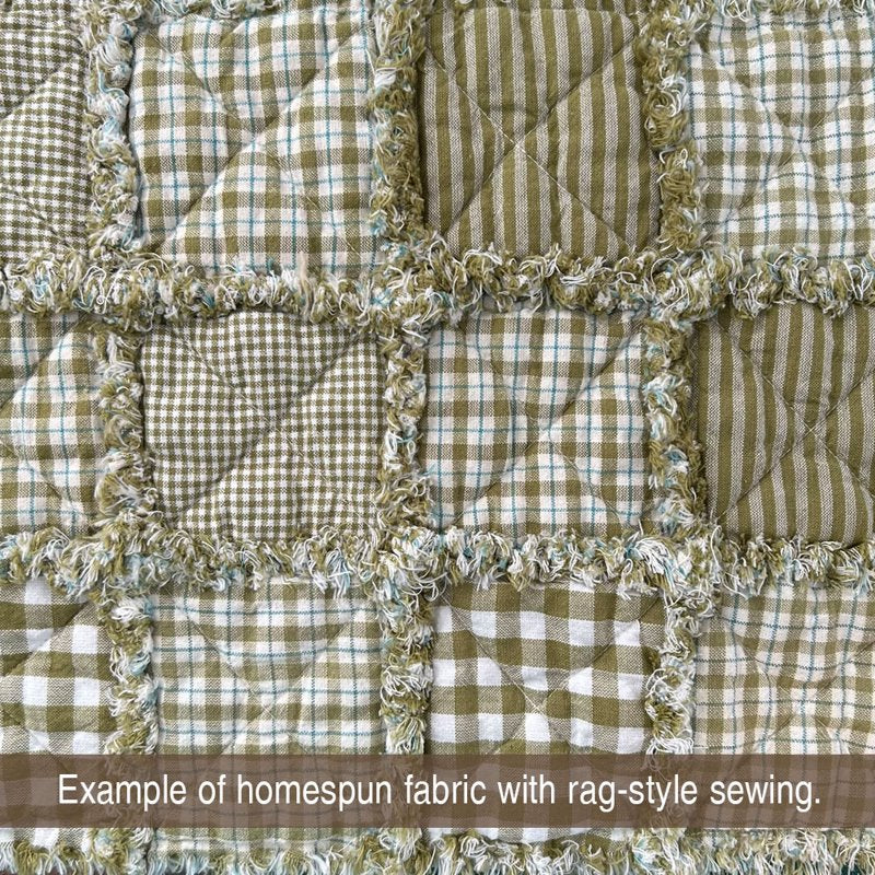 Sage Green Stripe Cotton Fabric by the Yard for Quilting & Crafts