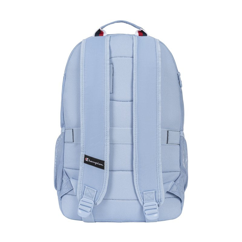 Unisex Laptop Backpack with Multiple Compartments - Light Blue, Black & Pink