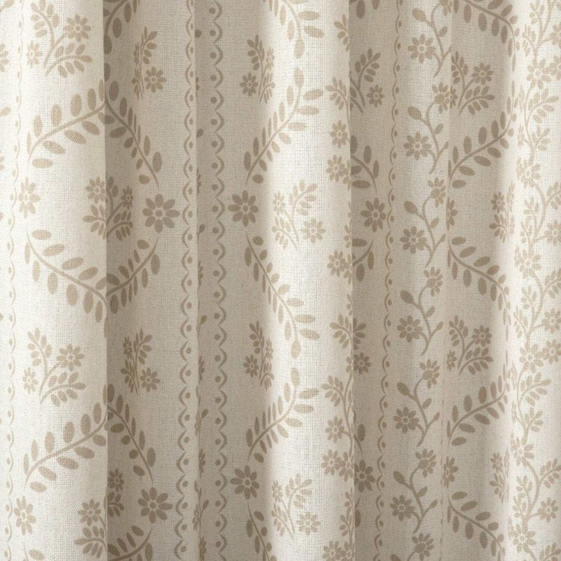 Light-Filtering Floral Curtain Panel Pairs - 52x84 Inches, Blue or Neutral