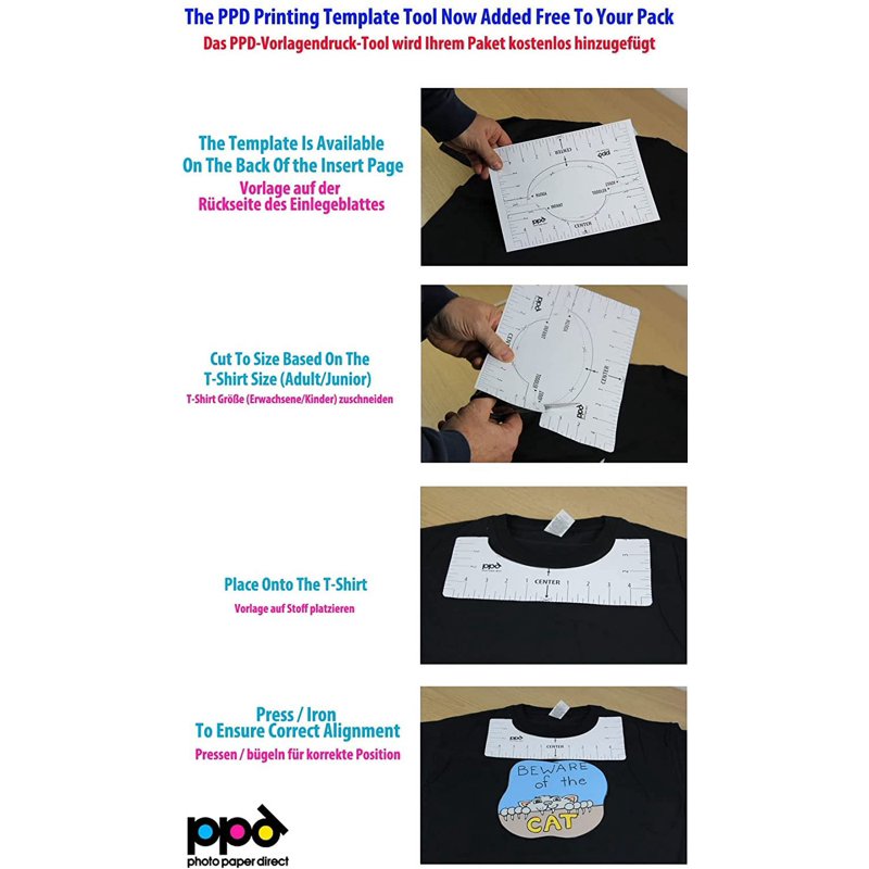 Inkjet Transfer Paper for Dark Fabrics - 11x17 Inch Sheets - Premium Quality