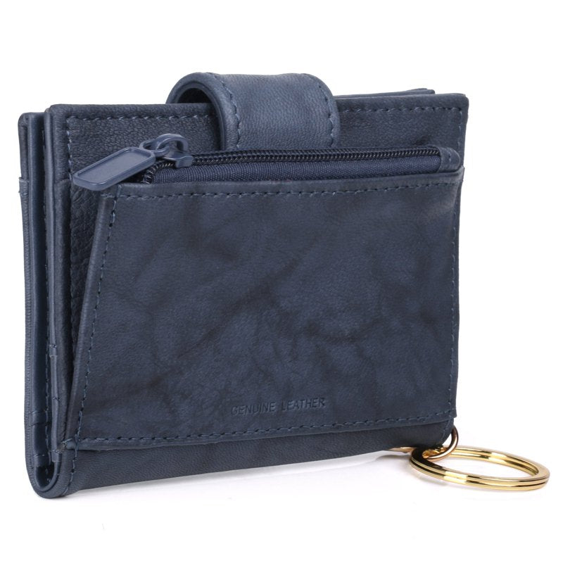 Leather Card Case for Women - Slim Wallet with ID & Card Slots, Multiple Pockets